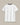 White t-shirt with black trim on a beige background