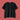 Black t-shirt with a pocket on a red background