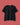 Black t-shirt with a pocket on a red background